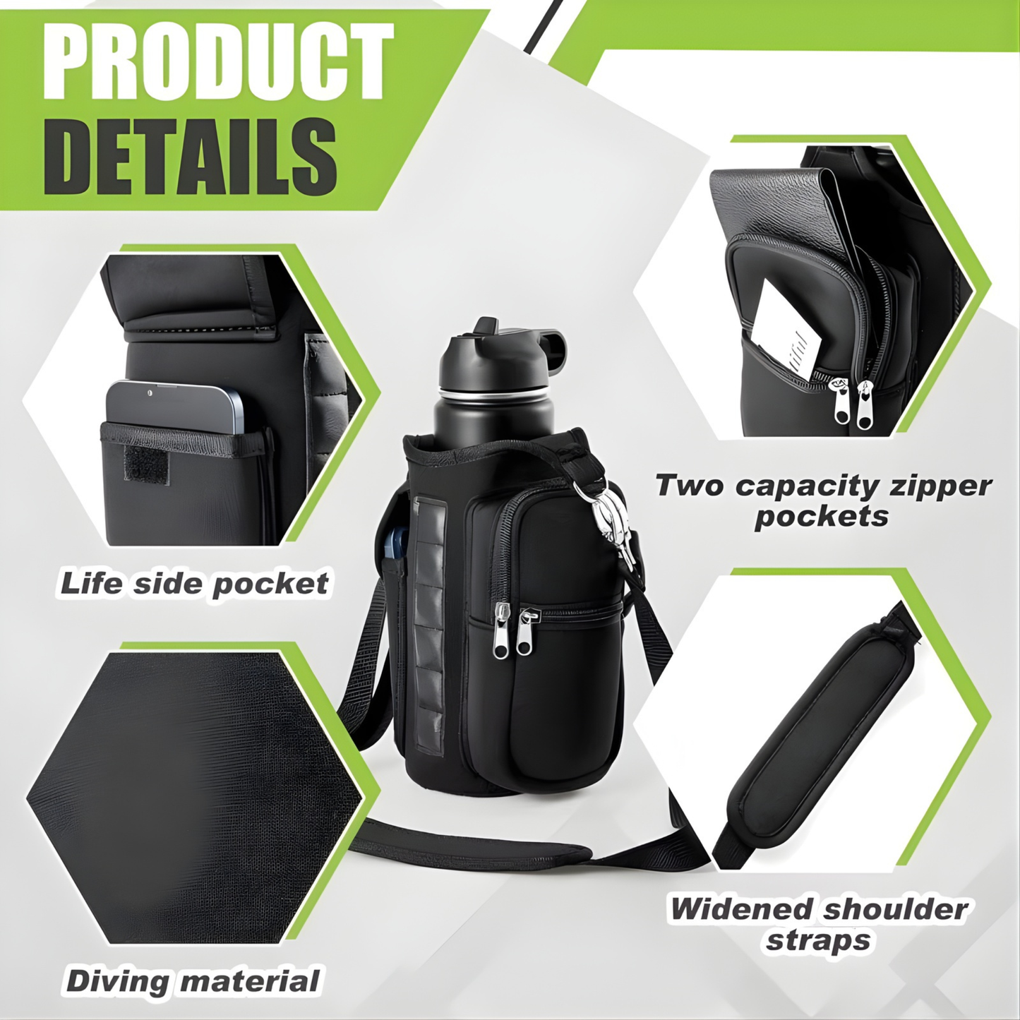 Magnetic water bottle holder